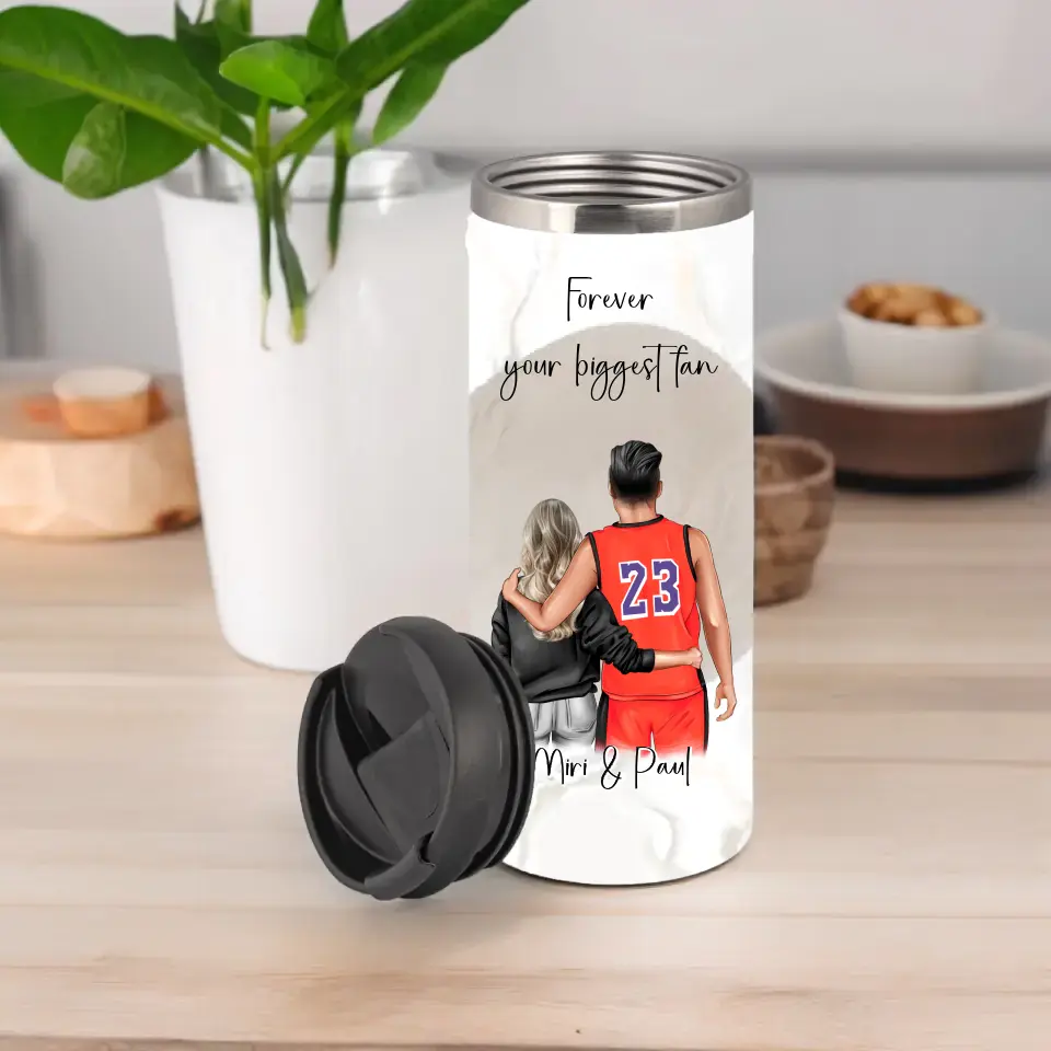 Basketball Paar Personalisiert Tasse / Thermobecher