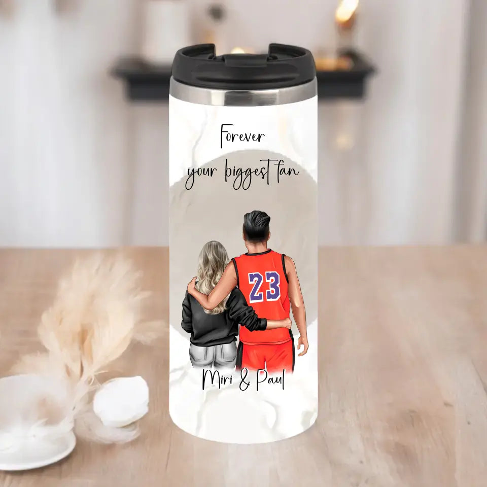 Basketball Paar Personalisiert Tasse / Thermobecher