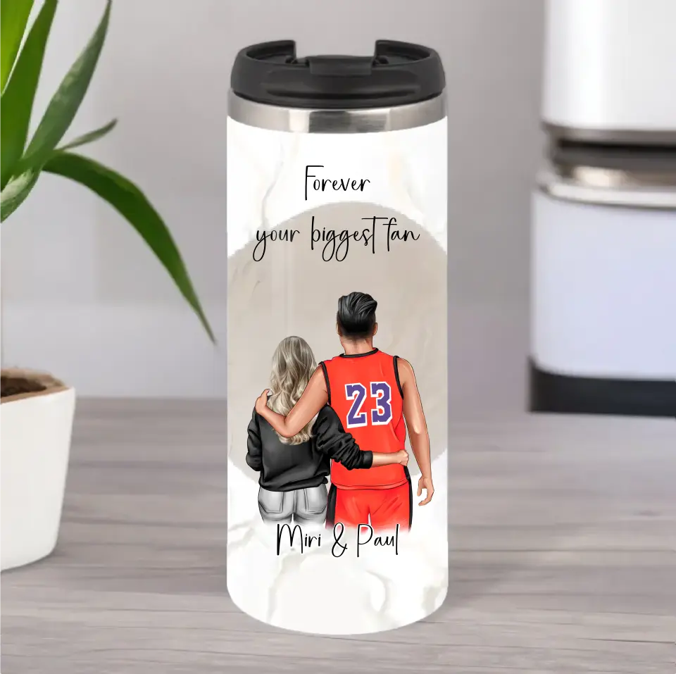 Basketball Paar Personalisiert Tasse / Thermobecher