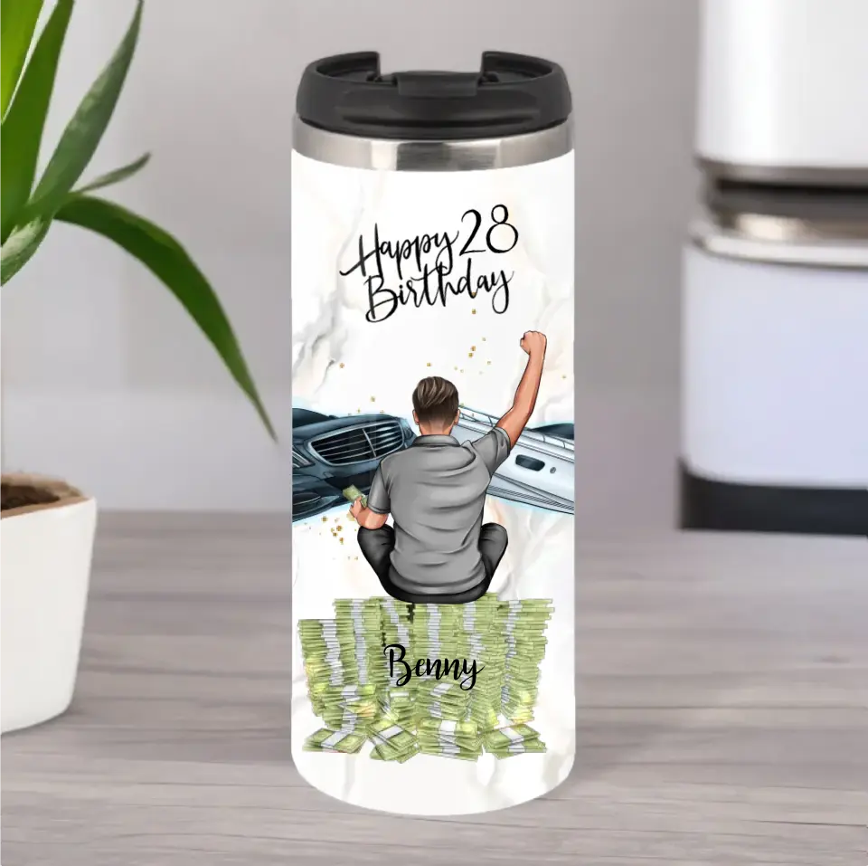 Mann Geburtstag Tasse / Thermobecher Personalisiert