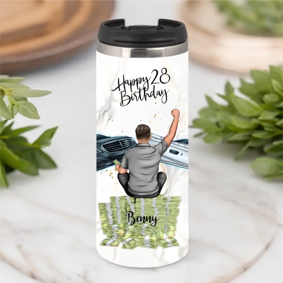 Mann Geburtstag Tasse / Thermobecher Personalisiert