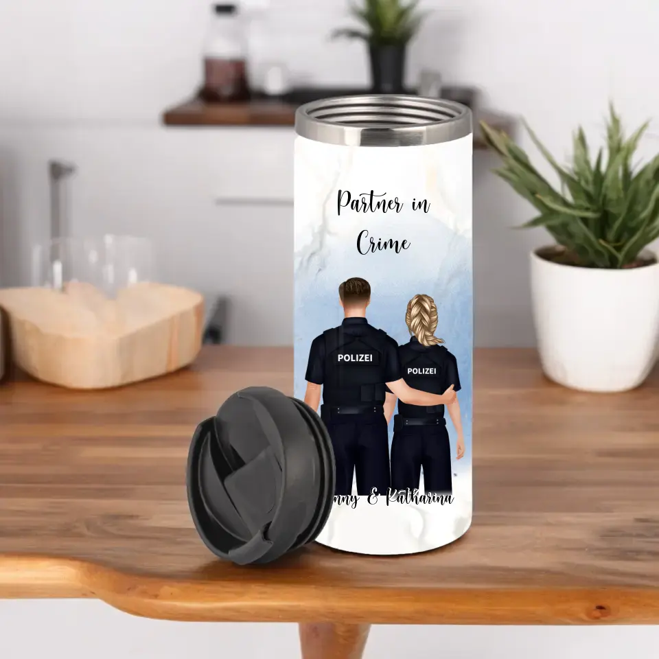 Polizist & Polizistin Tasse / Thermobecher