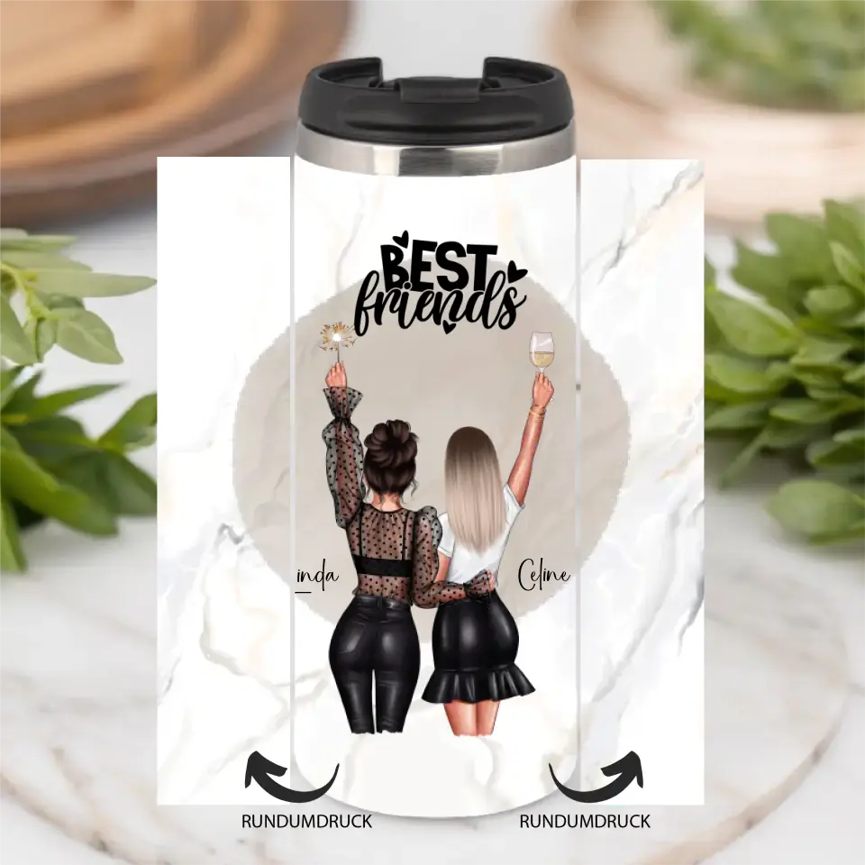 2- 3 Beste Freundinnen Tasse / Thermobecher