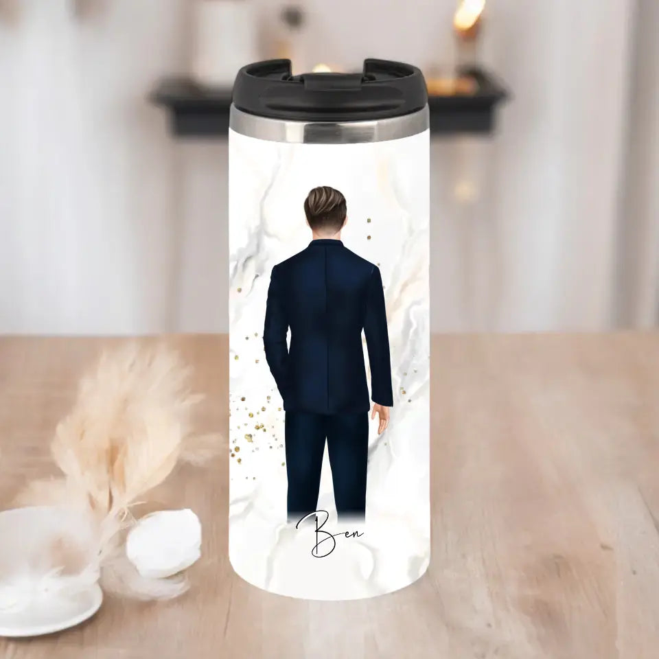 Mann mit Anzug Tasse / Thermobecher