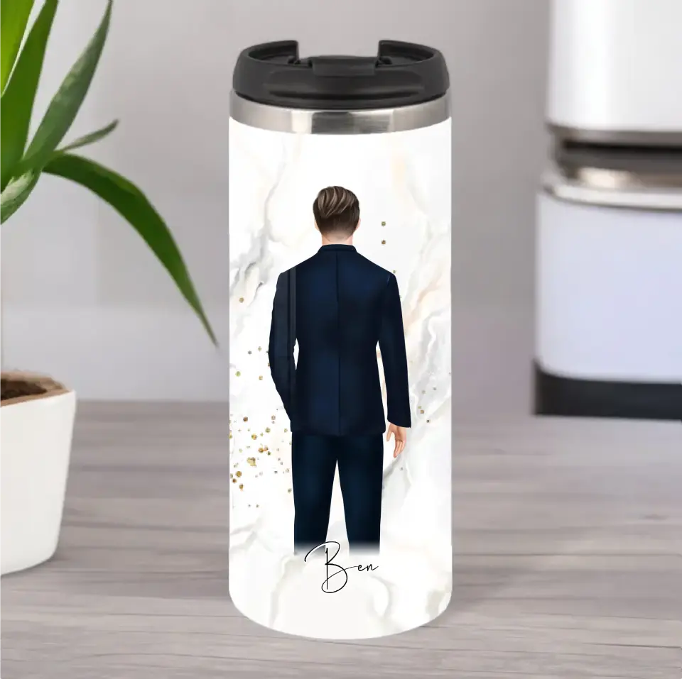 Mann mit Anzug Tasse / Thermobecher