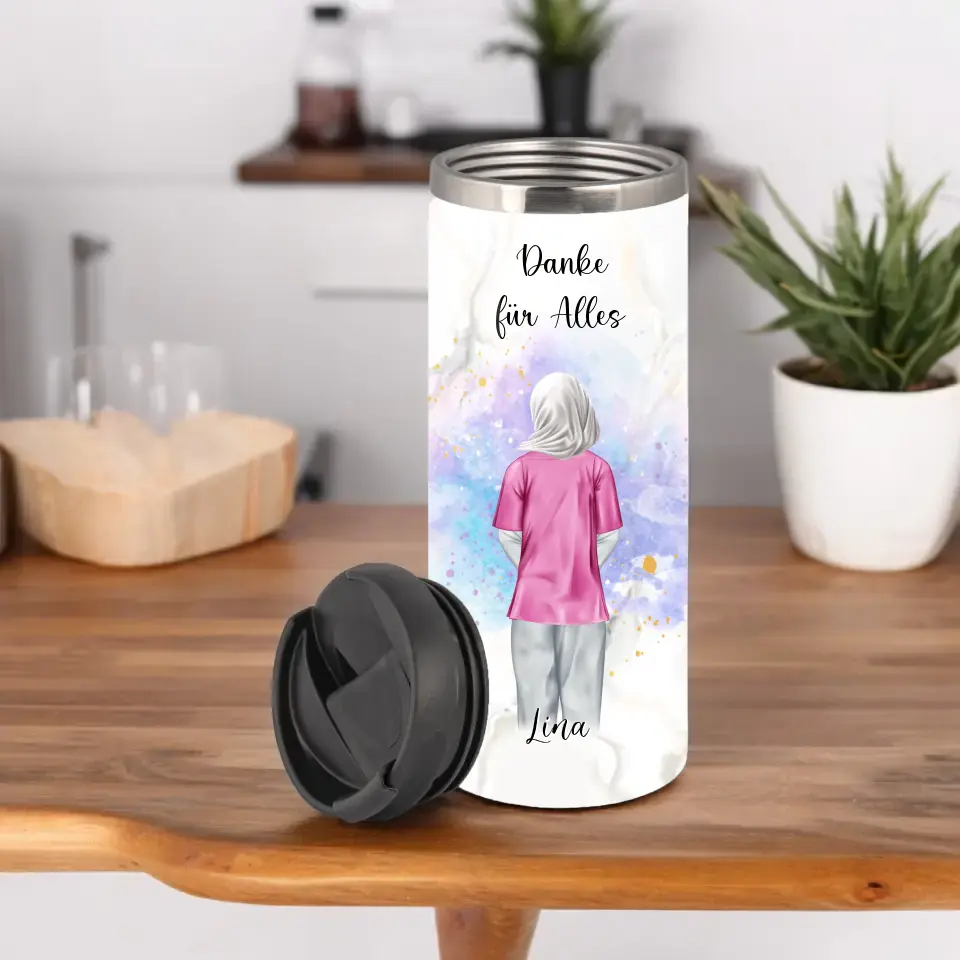 Krankenschwester mit Hijab o. Haare Tasse / Thermobecher