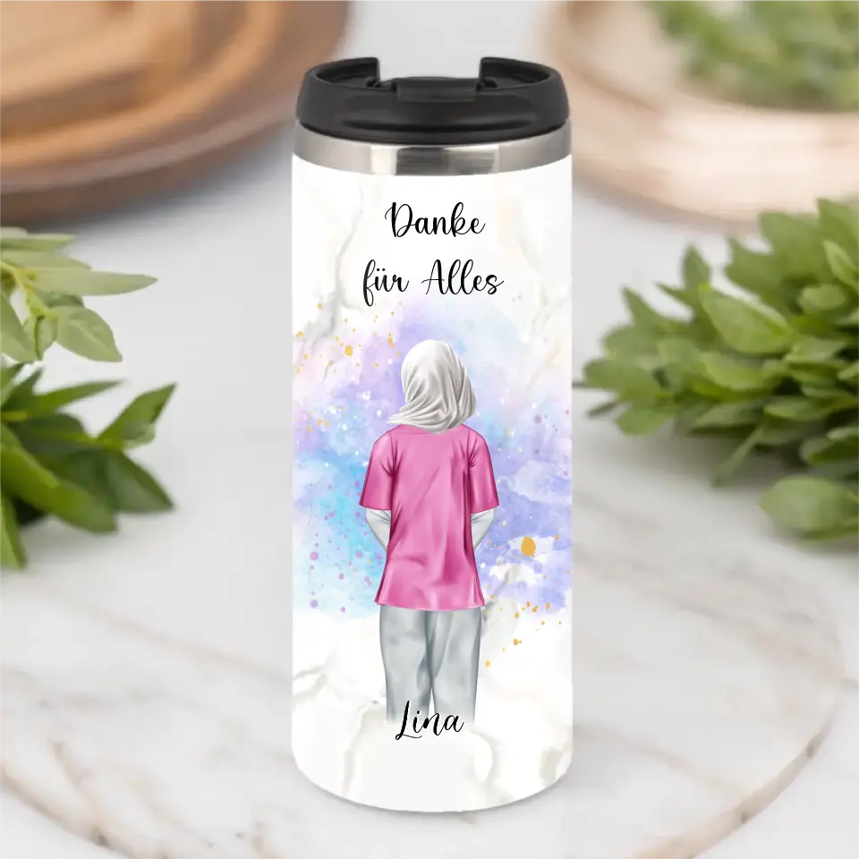Krankenschwester mit Hijab o. Haare Tasse / Thermobecher