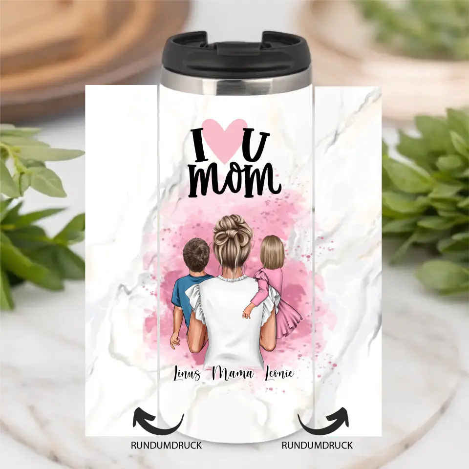Mama & 1-2 Kinder Tasse / Thermobecher