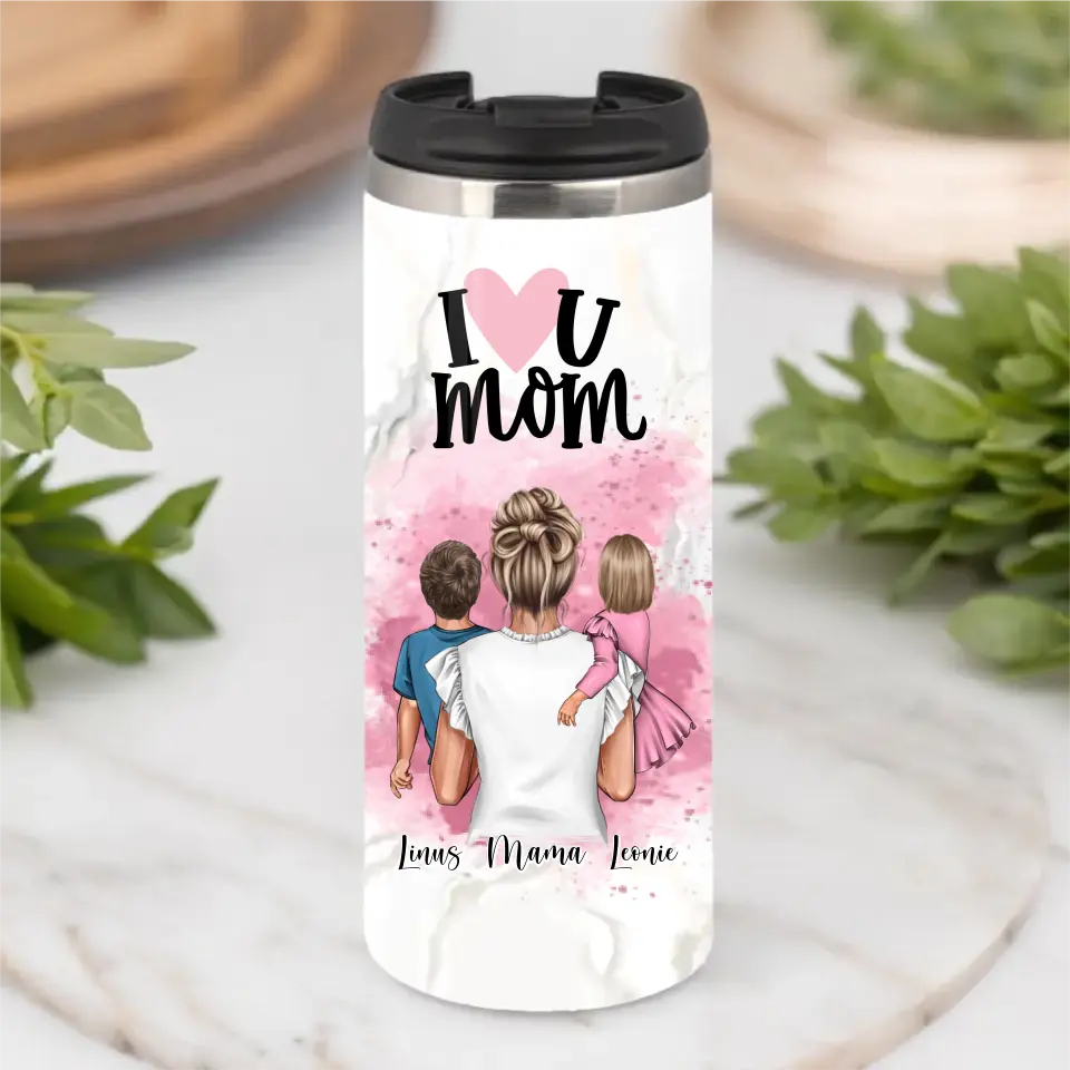 Mama & 1-2 Kinder Tasse / Thermobecher