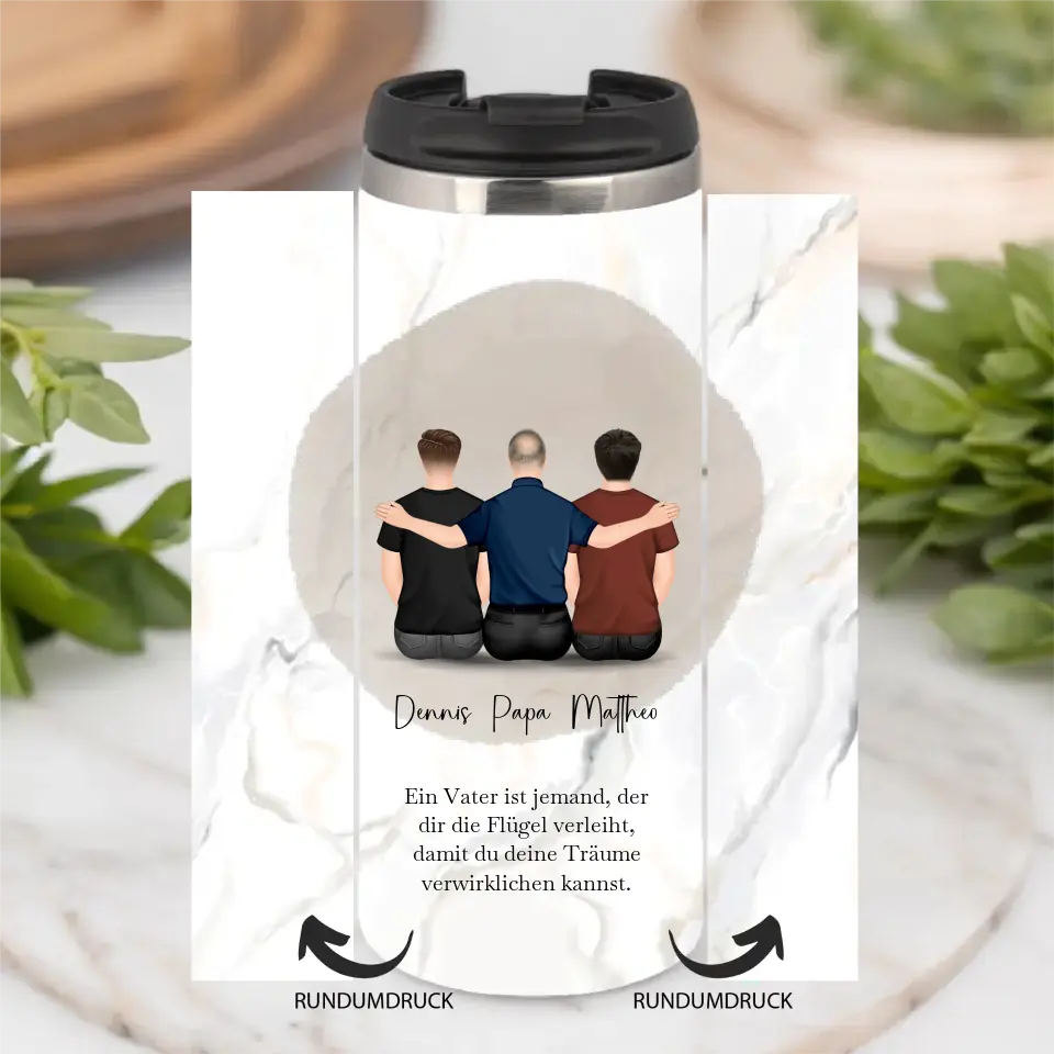Vater & 1-2 Söhne Tasse / Thermobecher