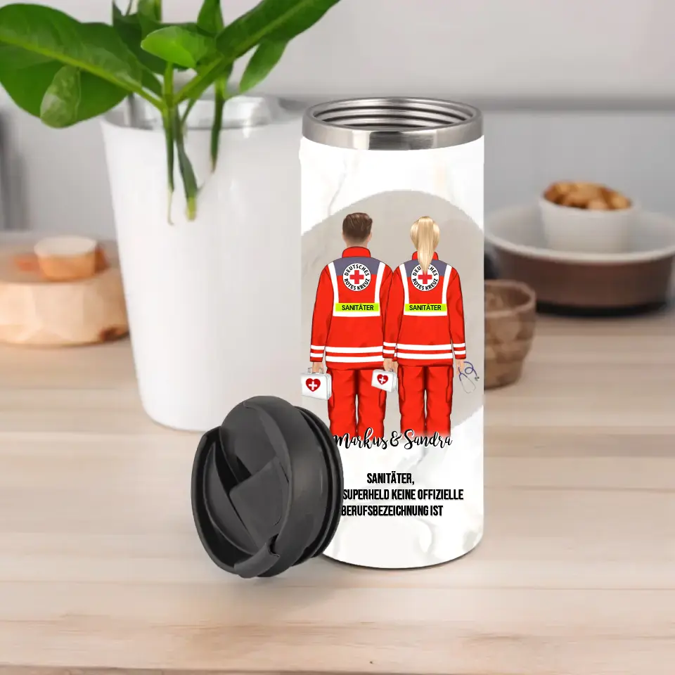 1-2 Sanitäter Tasse / Thermobecher