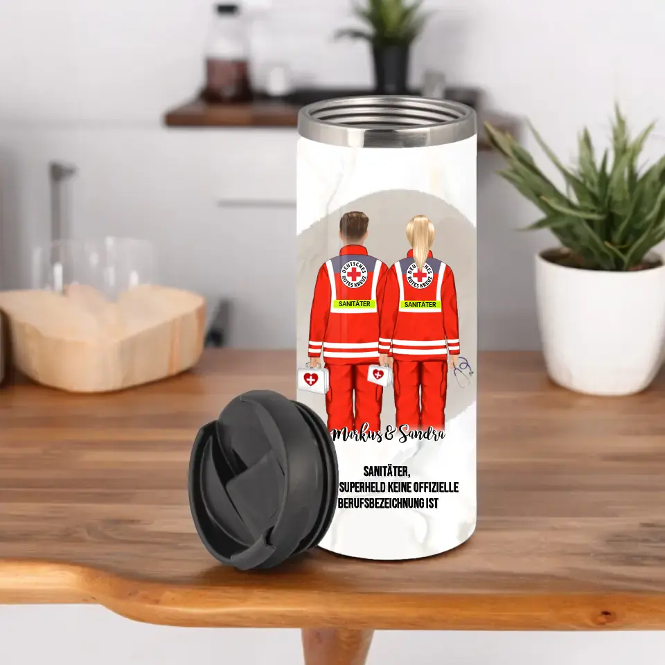 1-2 Sanitäter Tasse / Thermobecher