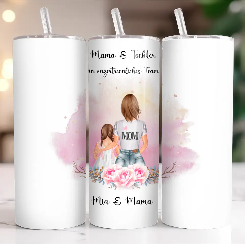 Mama & Tochter/Sohn Tasse / Thermobecher