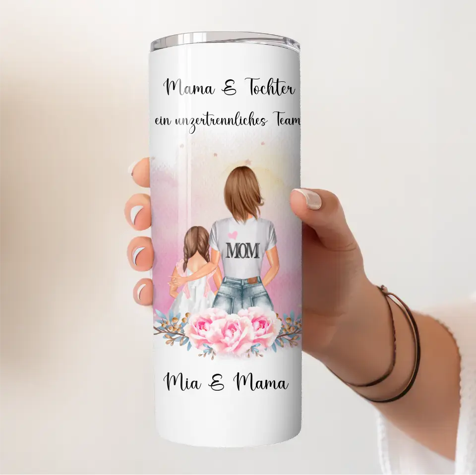 Mama & Tochter/Sohn Tasse / Thermobecher