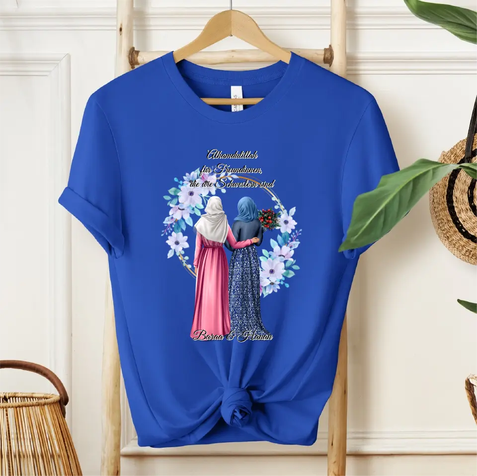 2-4 Muslim Freundinnen T-Shirt (Haare & Hijab)