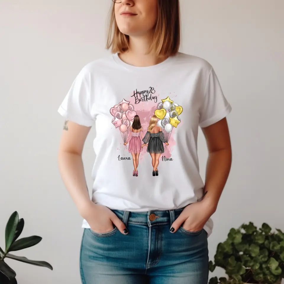 Birthday Freundinnen Skinny & Curvy T-Shirt