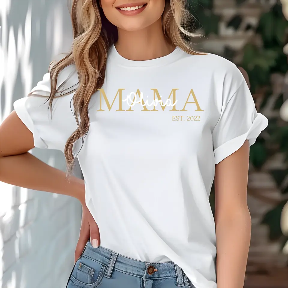 Personalisiertes T-Shirt Mama & Kinder