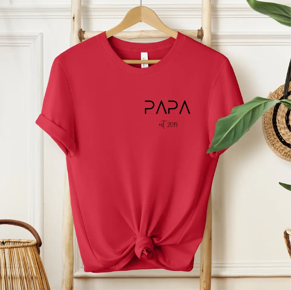 Personalisiertes T-Shirt Papa seit...