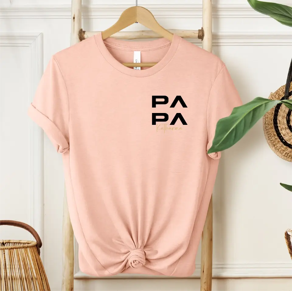 Personalisiertes T-Shirt Papa & Kindername