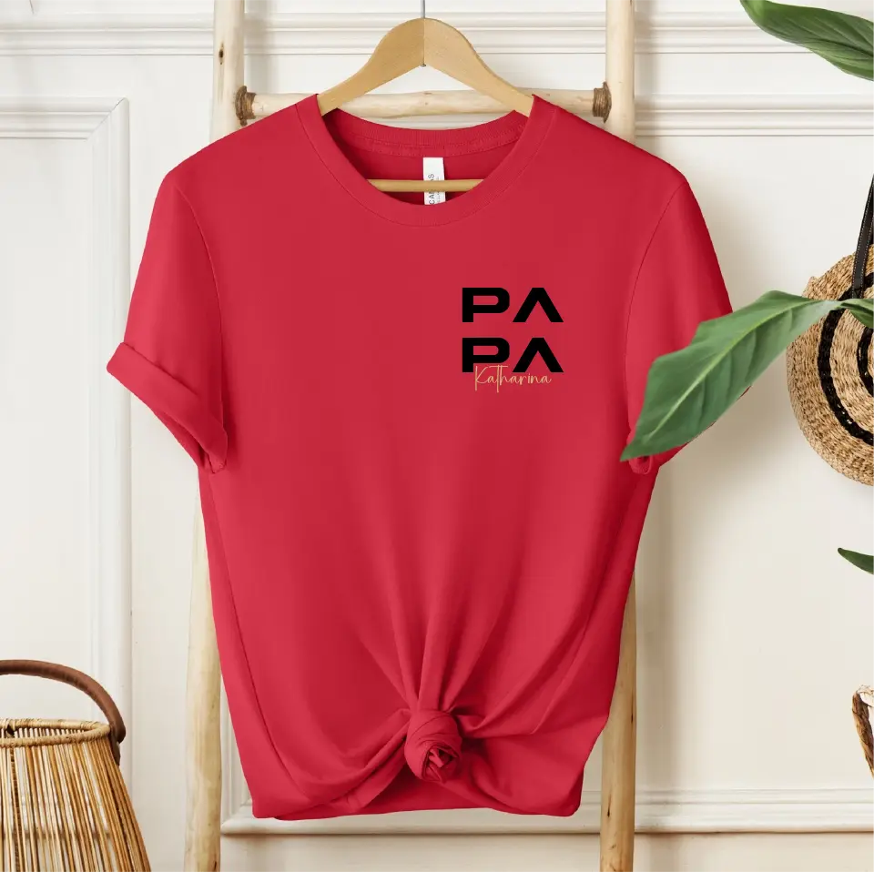 Personalisiertes T-Shirt Papa & Kindername