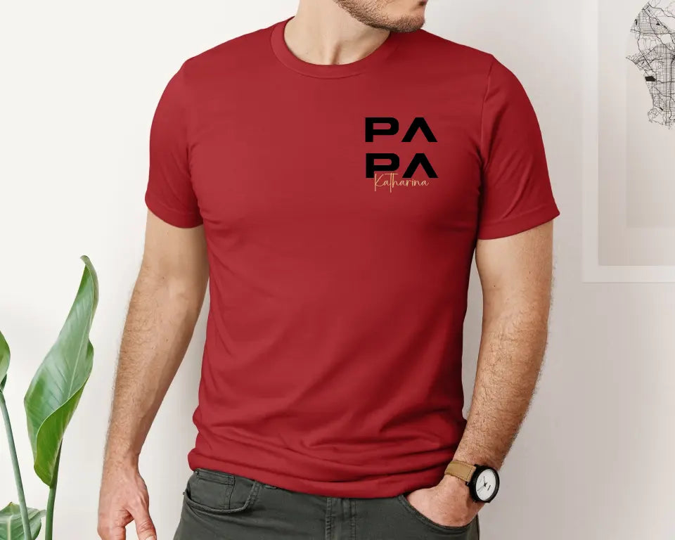 Personalisiertes T-Shirt Papa & Kindername