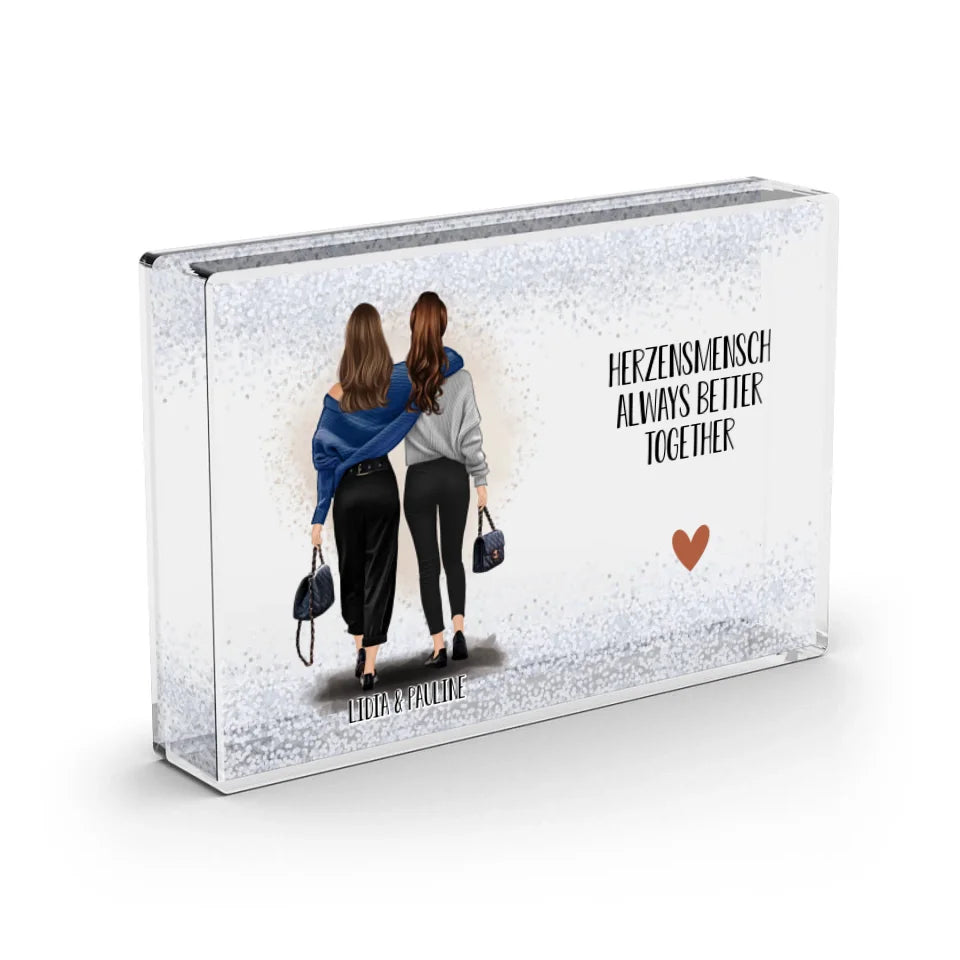 2-4 Freundinnen Schneekugel Schnee