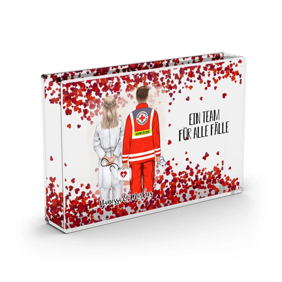 Arzt & Sanitäter Schneekugel Herz