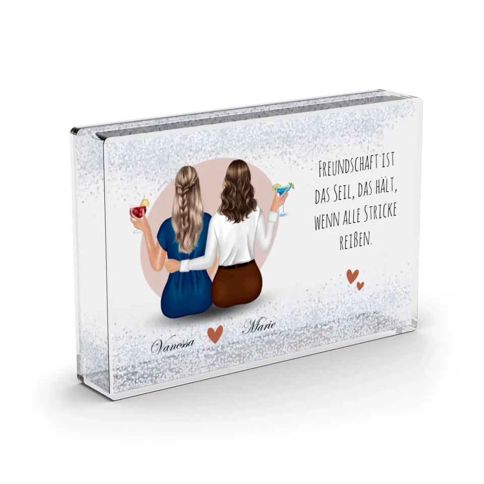 Beste Freundinnen Schneekugel Schnee