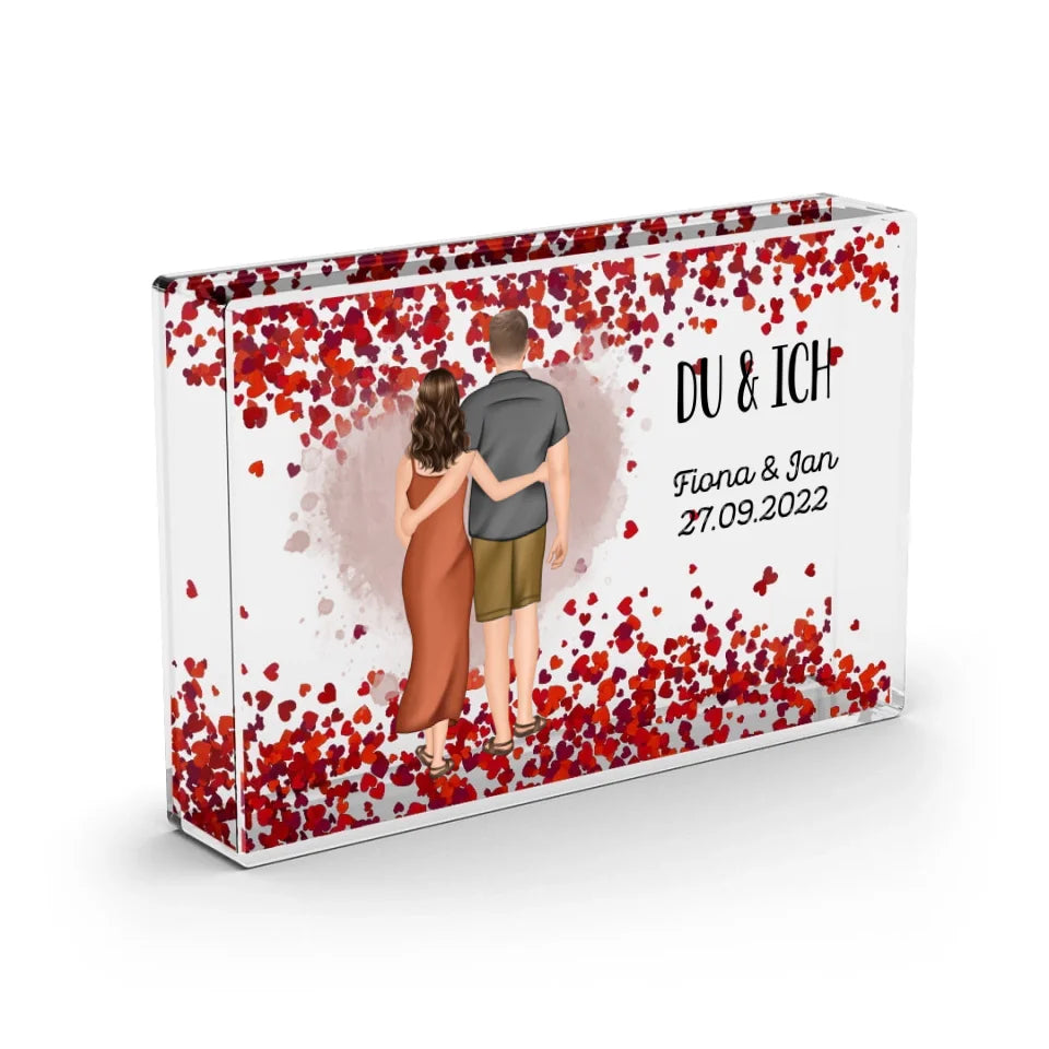 Paar Schneekugel Herz