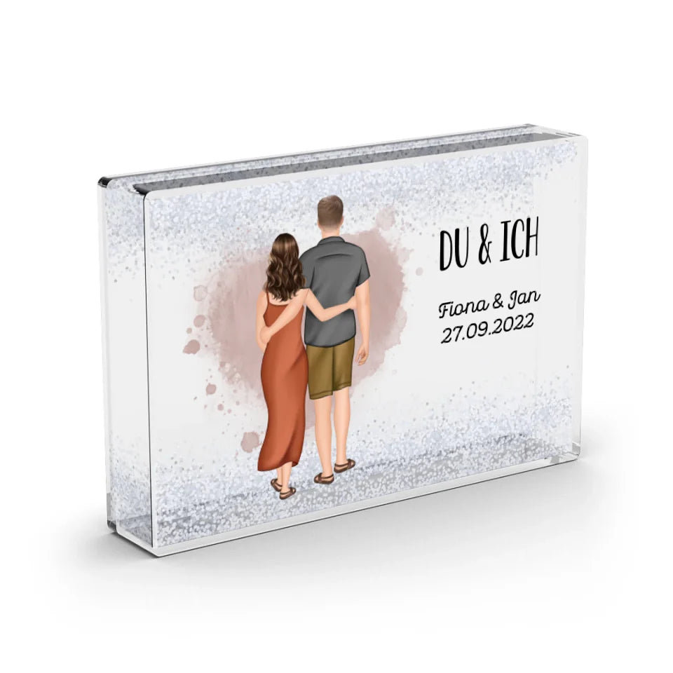 Paar Schneekugel Schnee