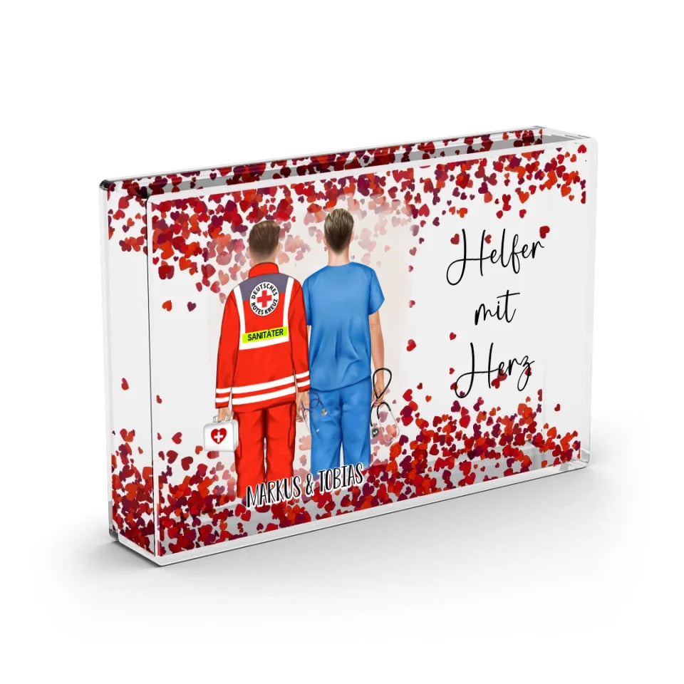 Sanitäter & Krankenpfleger Schneekugel Herz