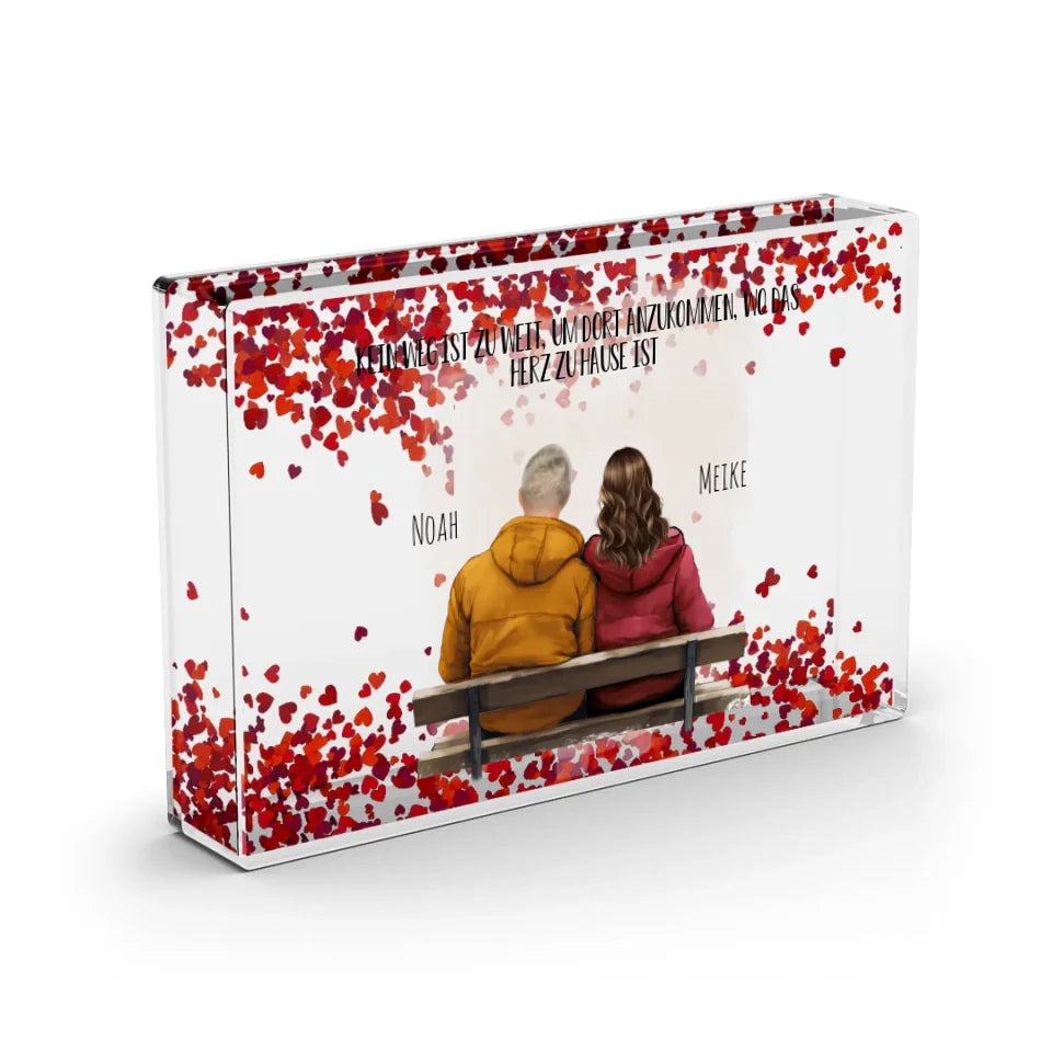 Paar Schneekugel Herz