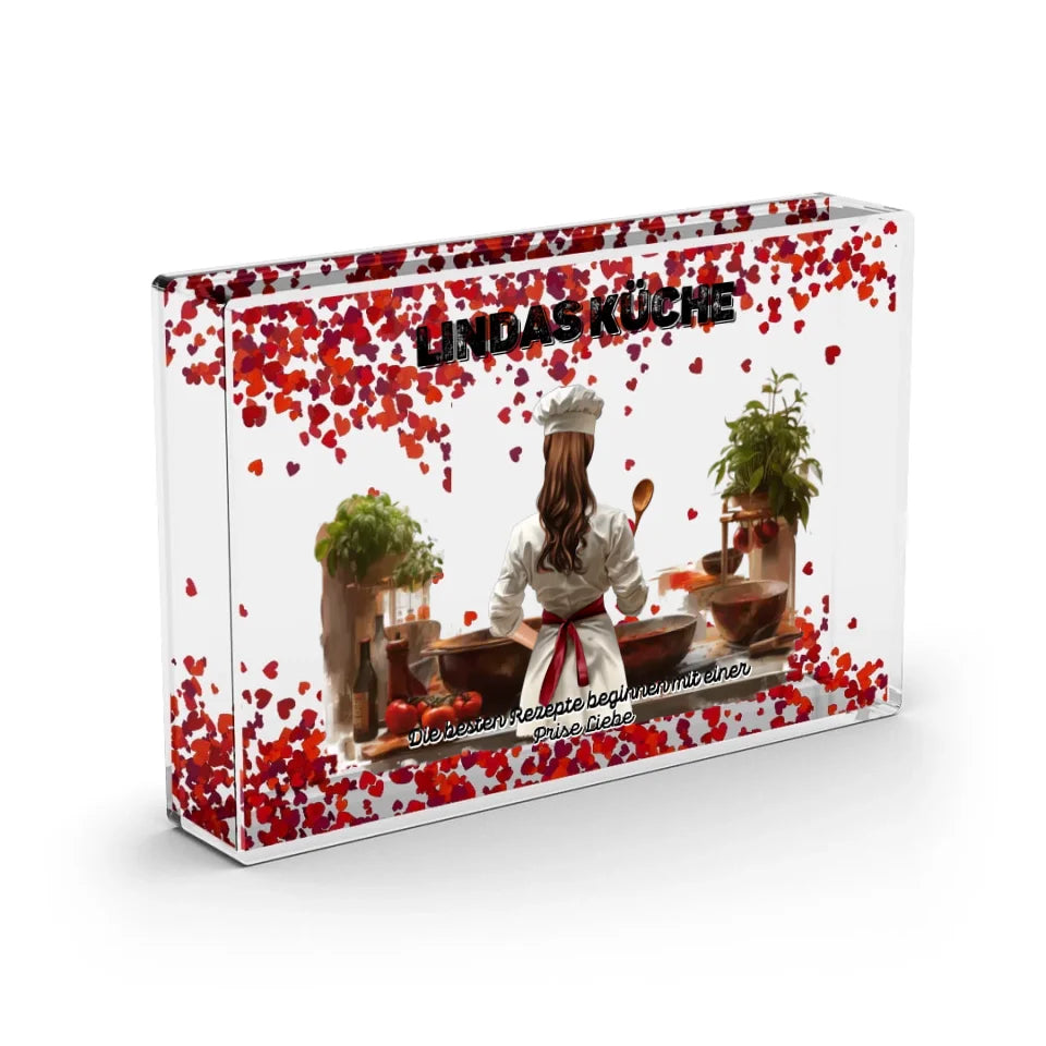 1-3 Köche Schneekugel Herz