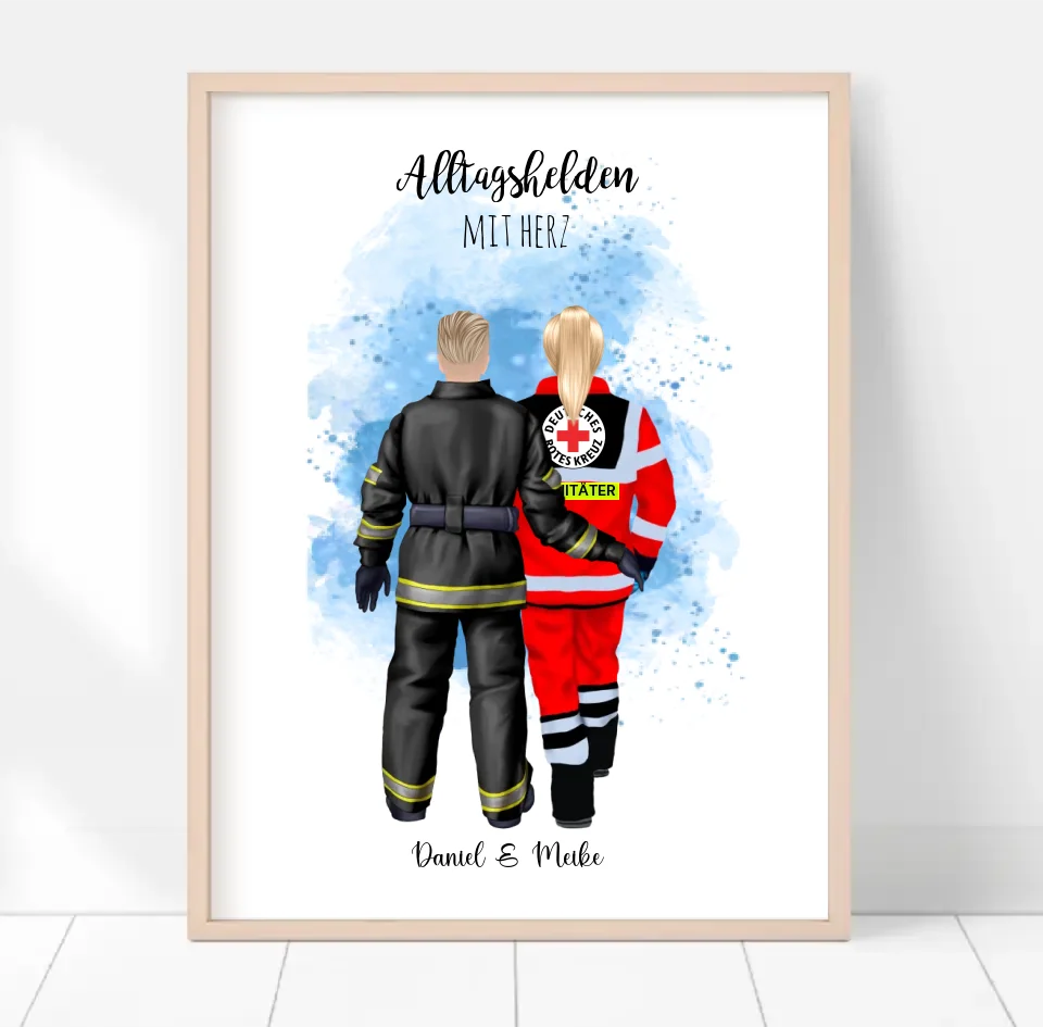 Feuerwehr & Sanitäter Poster