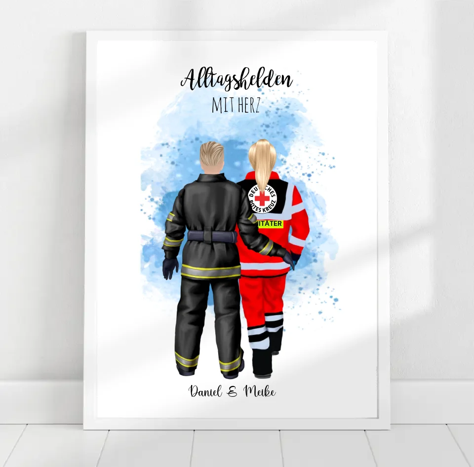 Feuerwehr & Sanitäter Poster