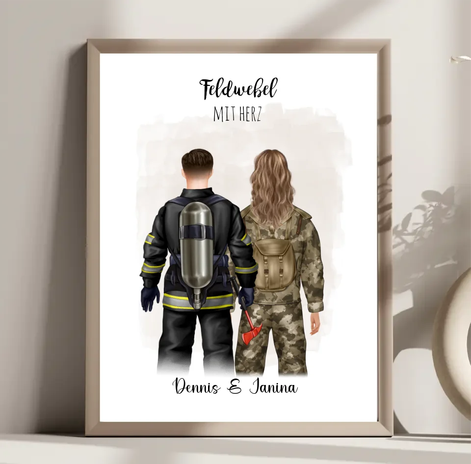 Feuerwehrmann & Soldat/in Poster