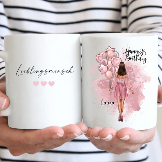 Birthday Girl - #1 Geburtstagsgeschenk Freundin Tasse / Thermobecher