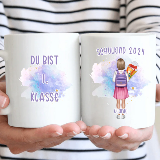 1-2 Kinder (Junge & Mädchen) Schulkind Tasse / Thermobecher