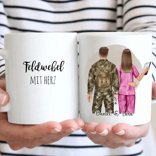 Soldat/in & Krankenschwester Tasse / Thermobecher