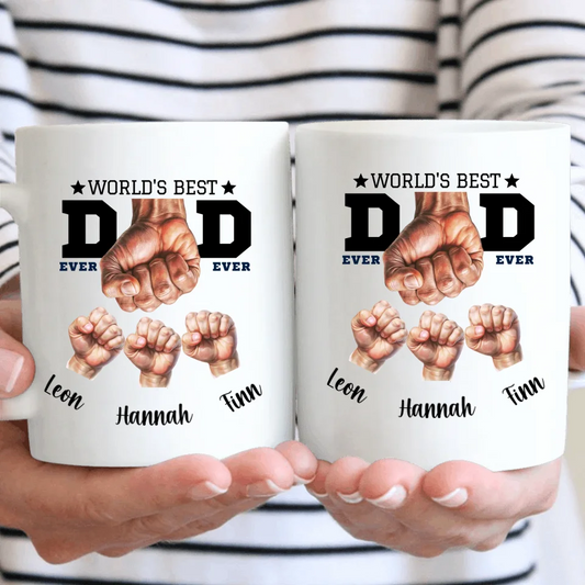 Papa + 1-4 Kinder Faust Tasse