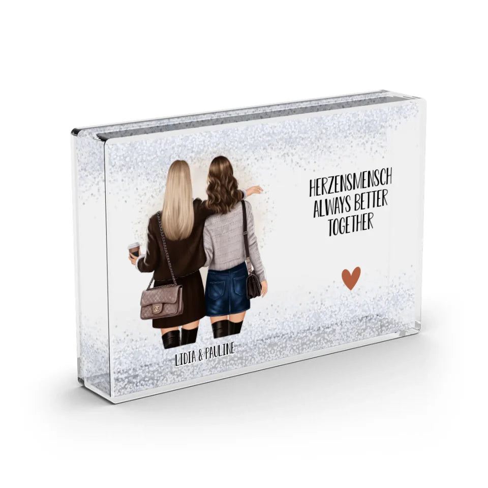 2-3 Freundinnen Schneekugel Schnee