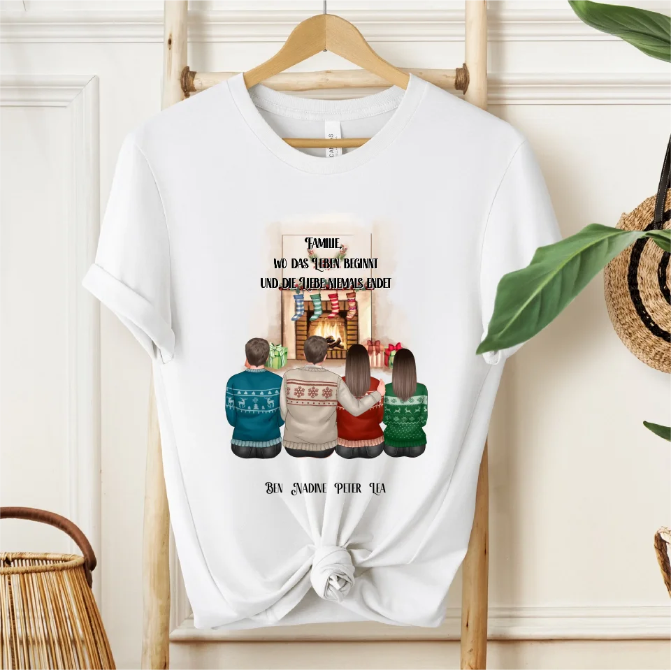 Winter familie 2-4 Personen verschiedene Varianten T-Shirt