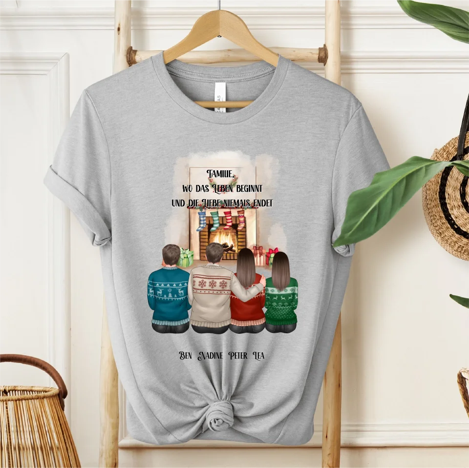 Winter familie 2-4 Personen verschiedene Varianten T-Shirt