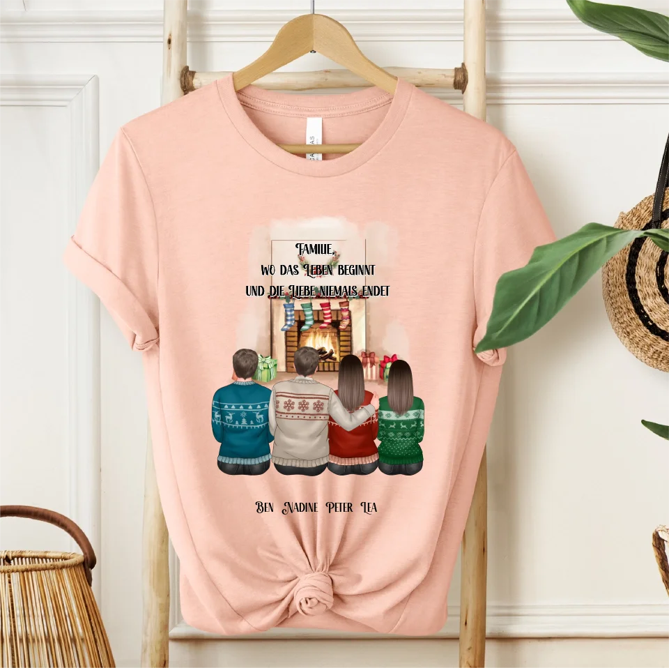 Winter familie 2-4 Personen verschiedene Varianten T-Shirt