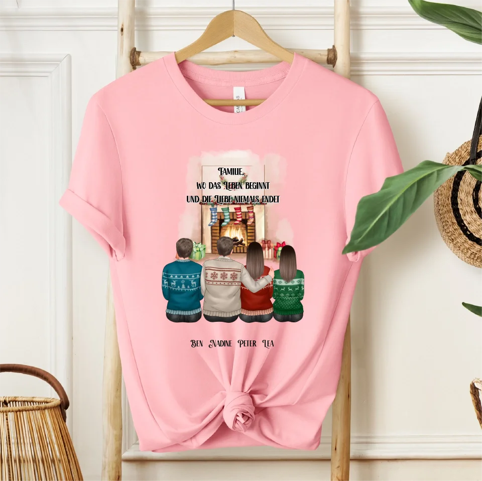 Winter familie 2-4 Personen verschiedene Varianten T-Shirt