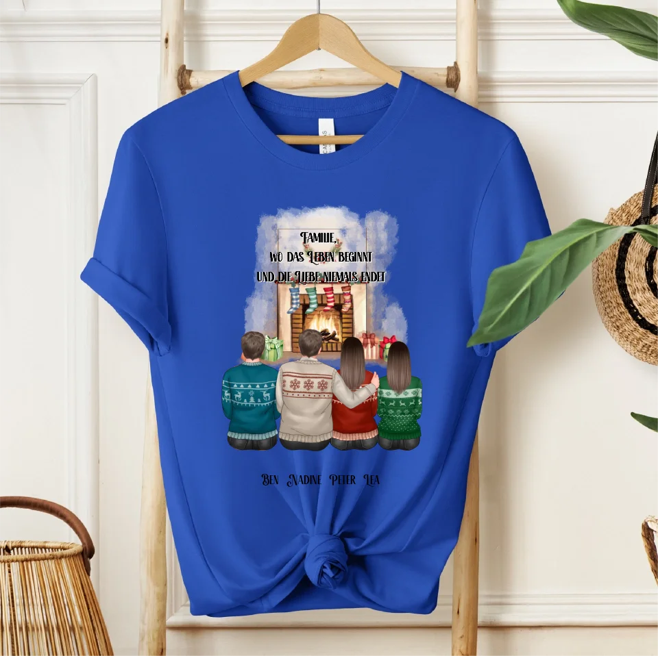 Winter familie 2-4 Personen verschiedene Varianten T-Shirt