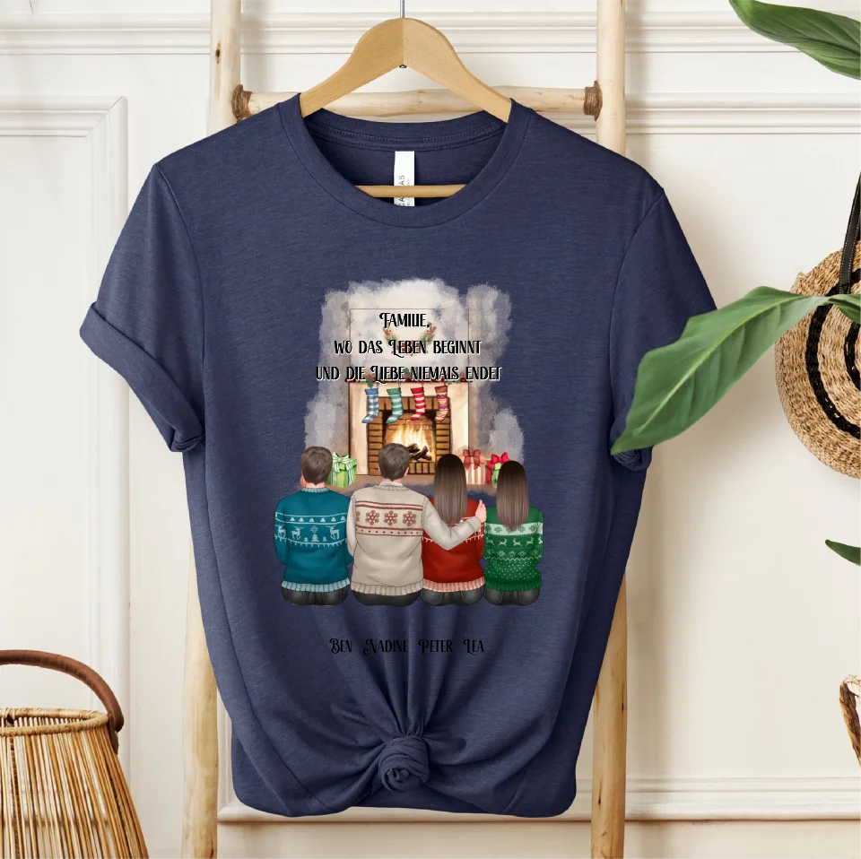 Winter familie 2-4 Personen verschiedene Varianten T-Shirt