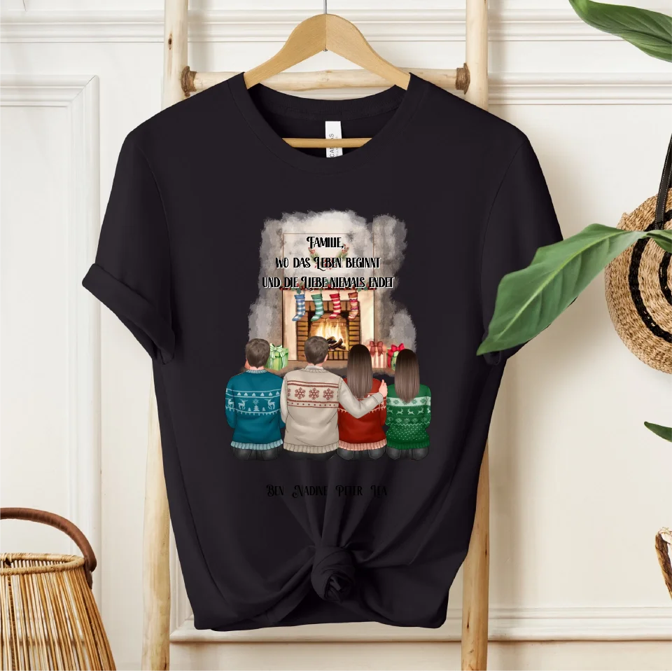 Winter familie 2-4 Personen verschiedene Varianten T-Shirt