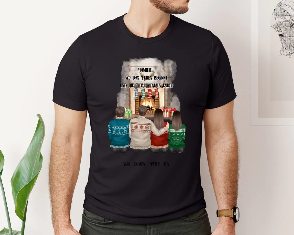 Winter familie 2-4 Personen verschiedene Varianten T-Shirt