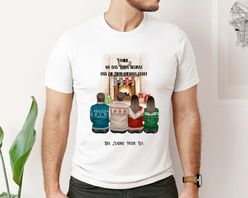 Winter familie 2-4 Personen verschiedene Varianten T-Shirt